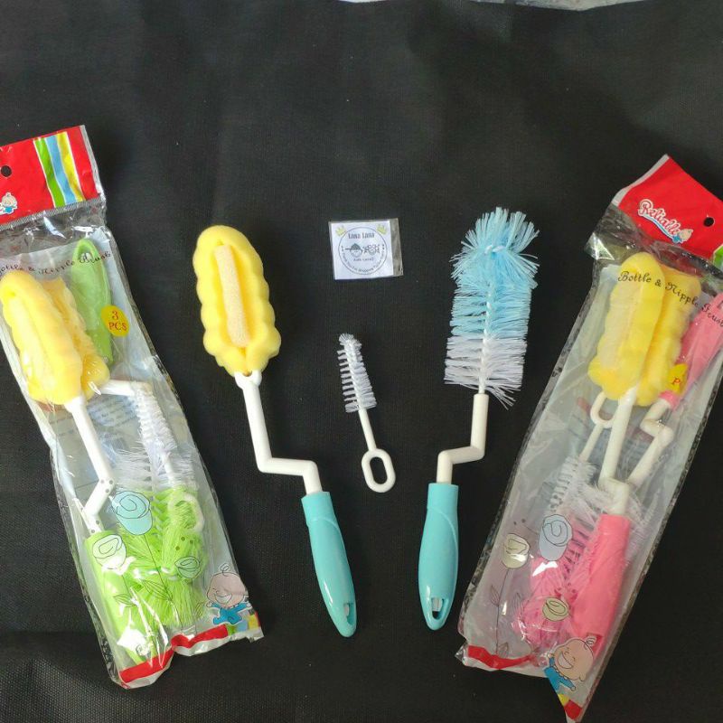 Reliable RSB7007 sikat 3in1 botol susu bayi anak. sikat gelas. sikat dot nipple pentil