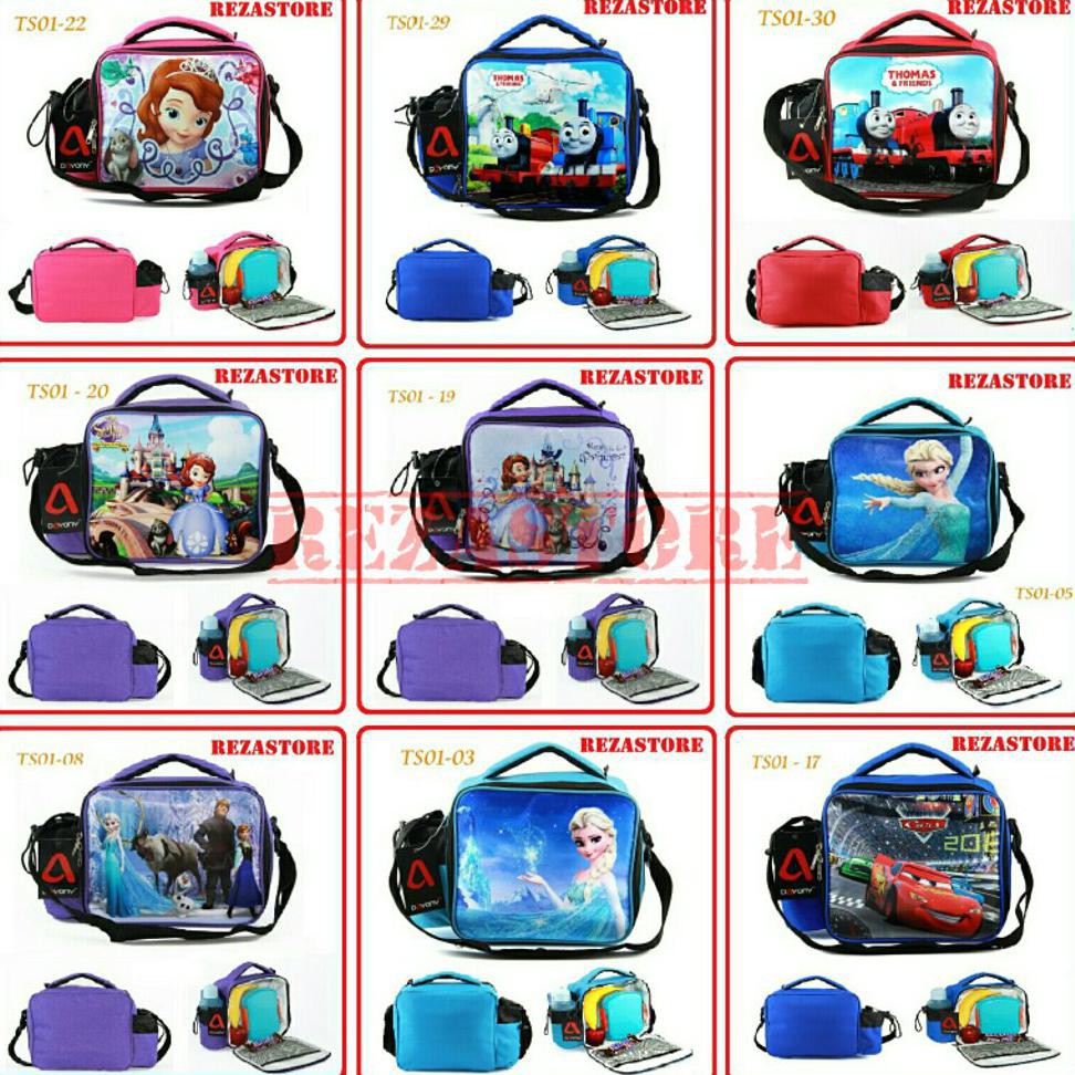 TERLARIS Tas Bekal Sekolah Tas makanan Tas Anak Laki-laki Perempuan Cowok Cewek Seri TS 01 GARANSI