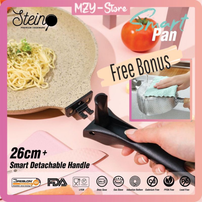 Smartpan Stein Steincookware Smart Pan Grill 26 cm Granite German Grill Pan Steincookware - ORIGINAL