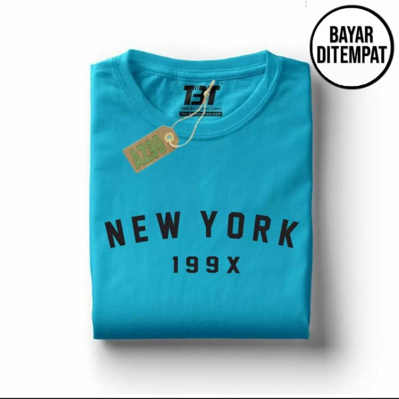 Kaos Pria New York Atasan Pria Lengan Pendek Oblong Distro Cowok Logo Tulisan Tshirt Fashion Man COD