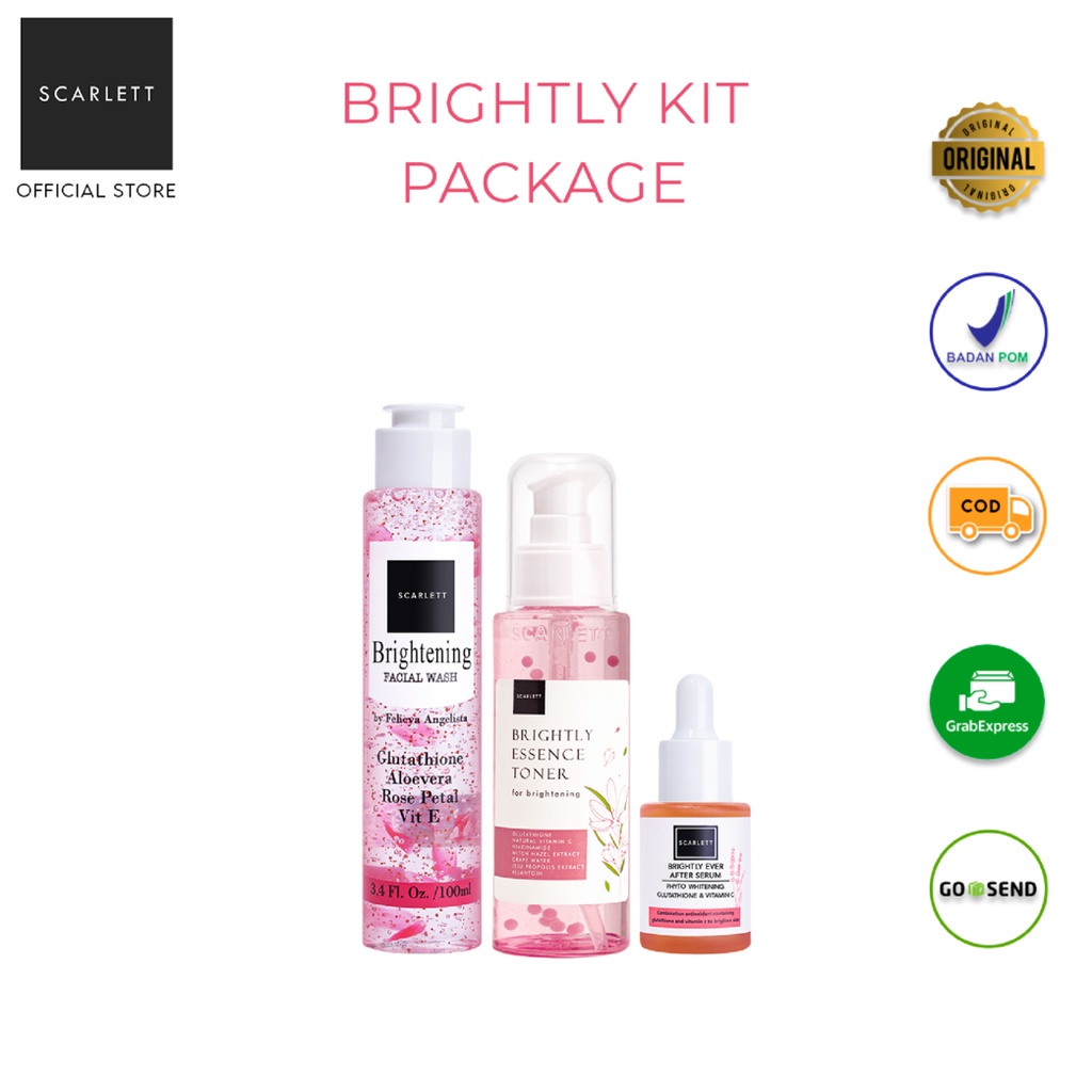 *RM* READY! SCARLETT WHITENING ACNE KIT PACKAGE / BRIGHT KIT PACKAGE BPOM