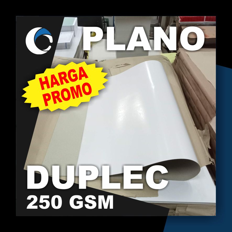 

KERTAS DUPLEC 250 GSM Uk [ PLANO ] 79 cm X 109 cm ( 5 LEMBAR )
