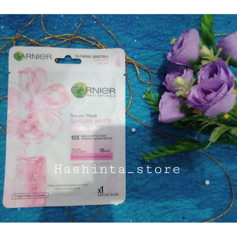 Garnier Serum Mask Sakura White Waterglow Skin Care (Masker Wajah)