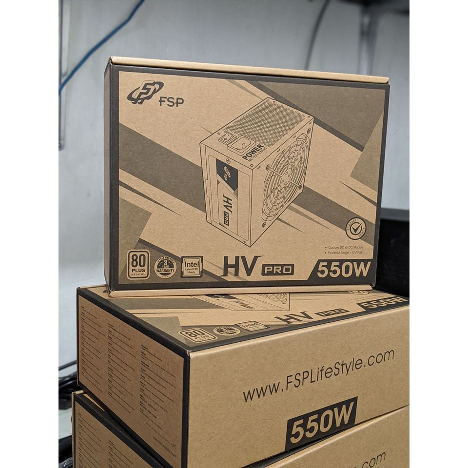 Power Supply FSP HV Pro 550w 85+ Dual CPU Power Bergaransi