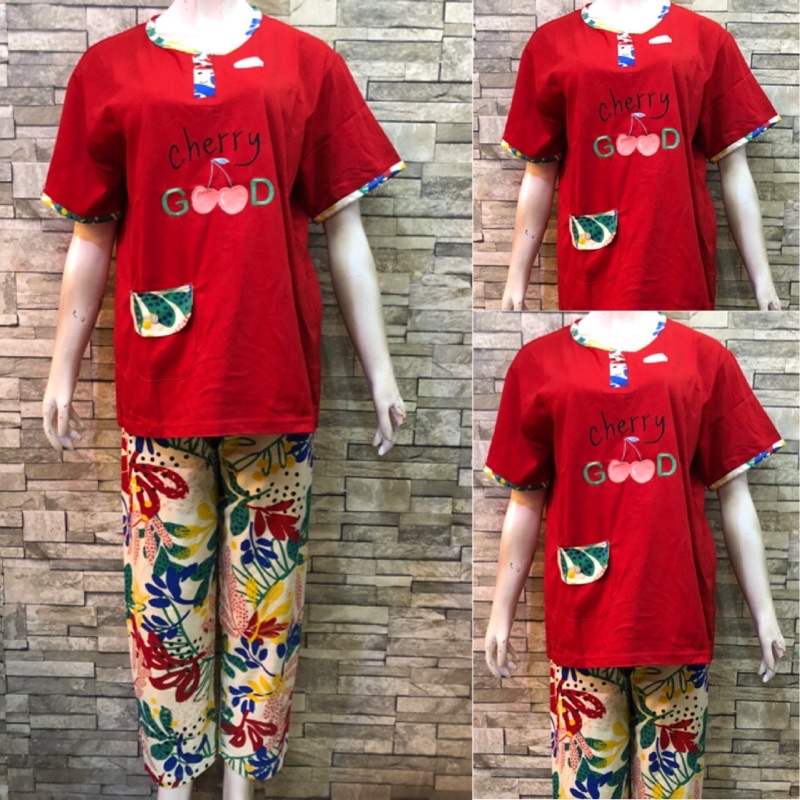CP FOREVER MAMA SIZE | BAJU TIDUR | PIYAMA | COD-948 Merah
