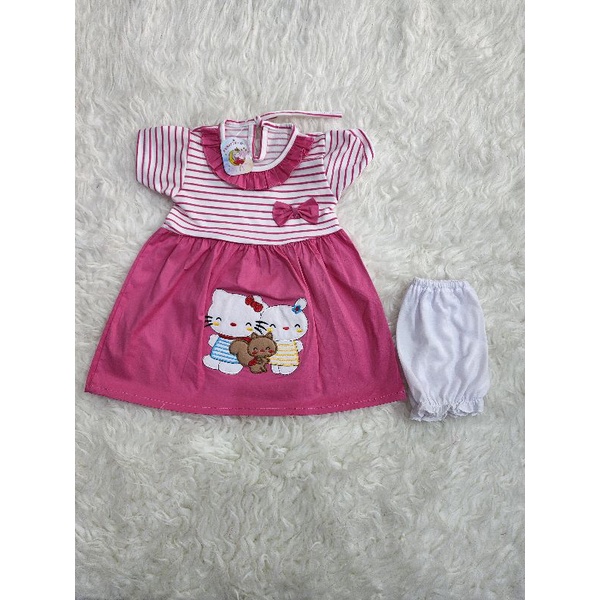 baju bayi perempuan dress hellokitty pita jghs9