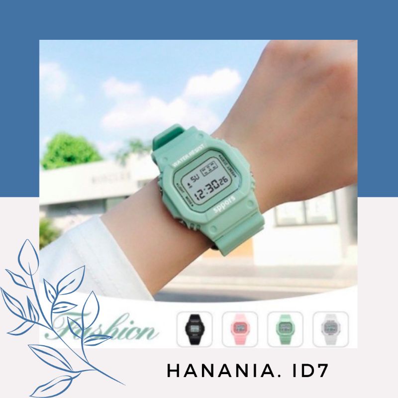 JAM TANGAN RUBBER DIGITAL SEGI IMPOR GROSIR MURAH KARET SPORT LED PRIA WANITA COUPLE