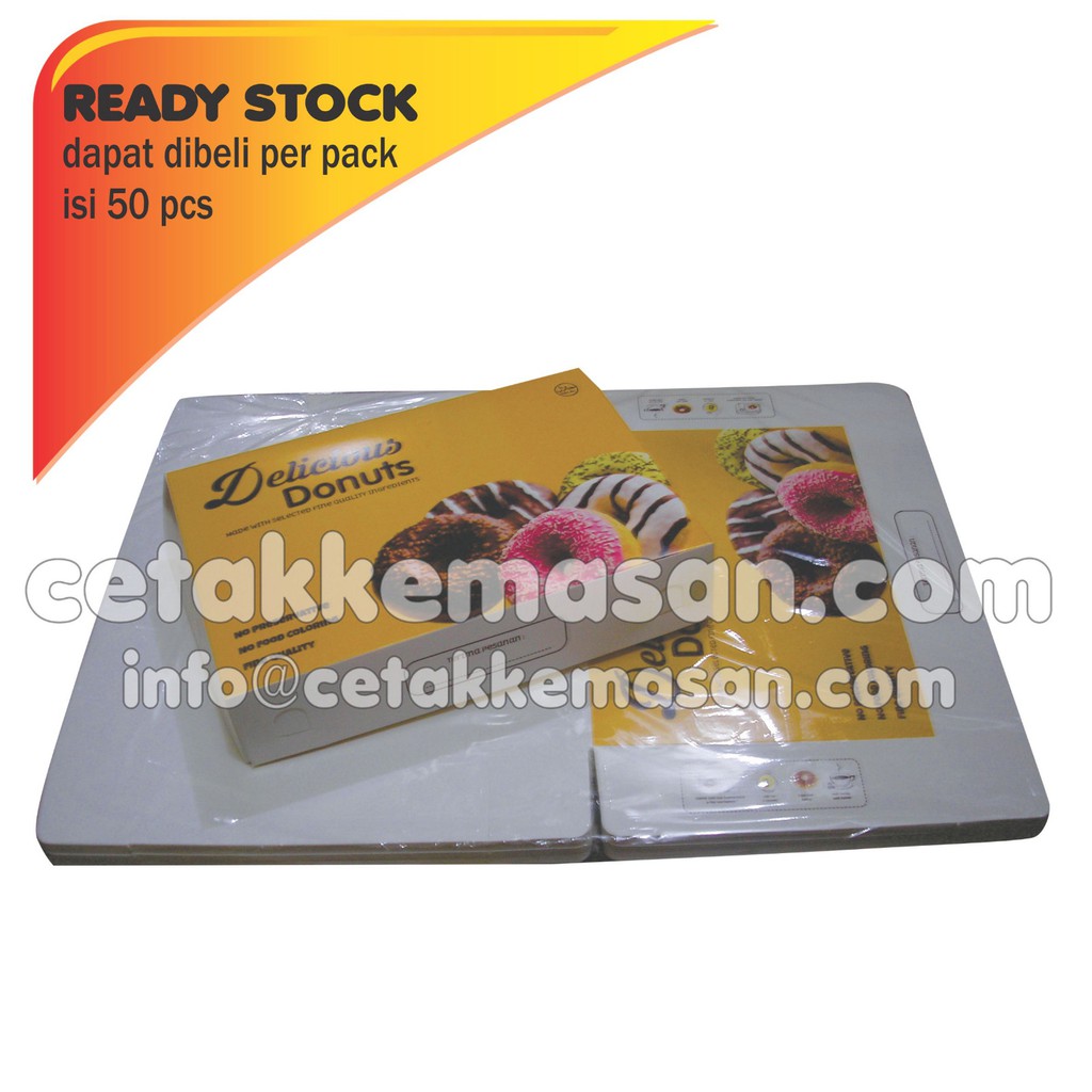 

CUCI GUDANG Dus Box Kemasan Donat uk 27 x 18,5 x 5,5 cm Foodgrade cetak Full Color