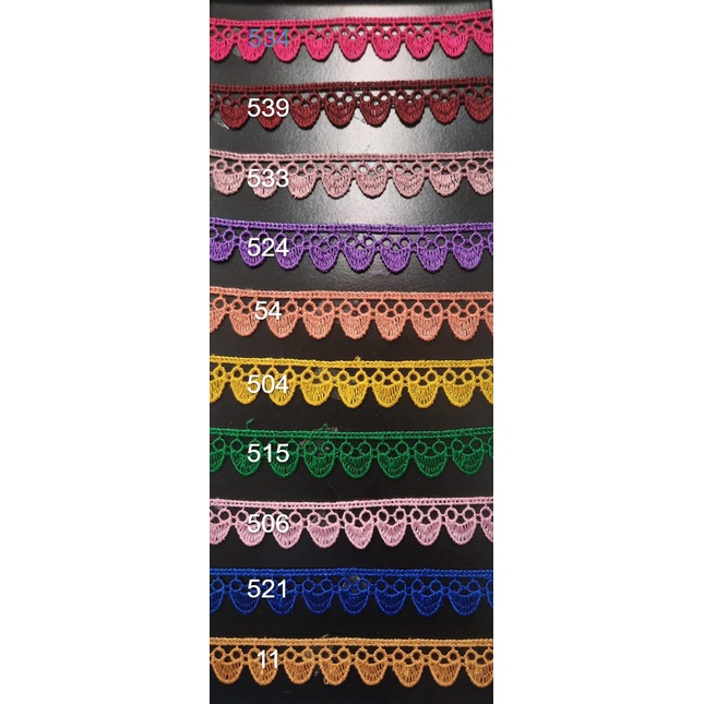 Renda giper 2cm /Kain Renda Bordir/ Giper kecil - (G-15667) - 15yds/13.5meter