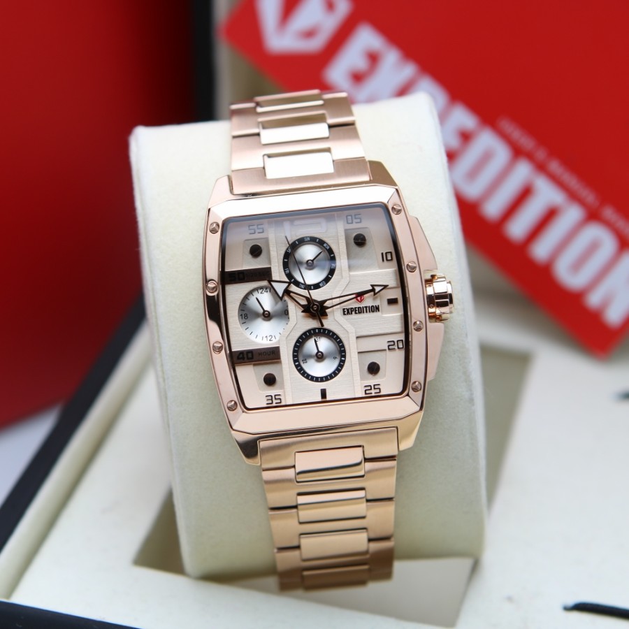 ORIGINAL Jam Tangan Wanita Expedition Stainless E 6636 / E6636 / 6636 Garansi Resmi 1 Tahun.