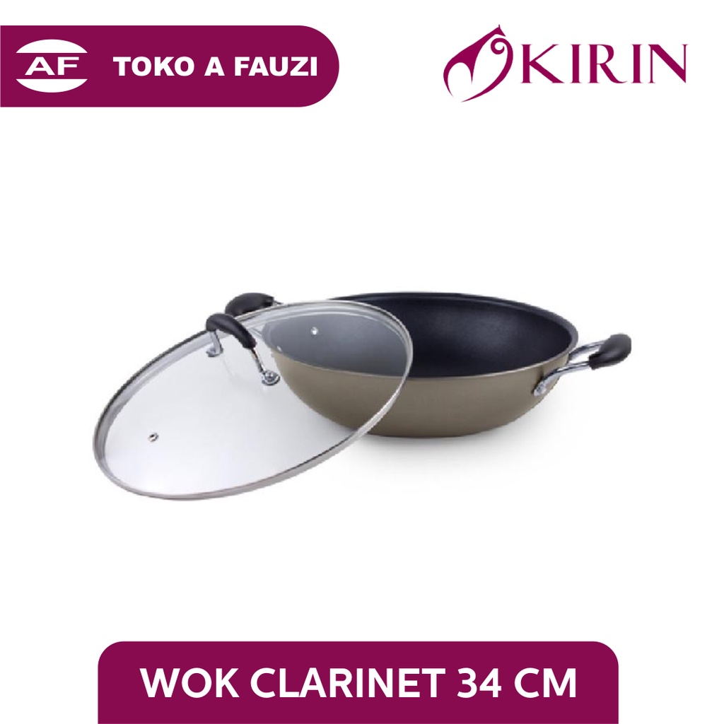 KIRIN WOK CLARINET 34 CM |TEFLON CLASSIC| WOK CLARINET 34 CM