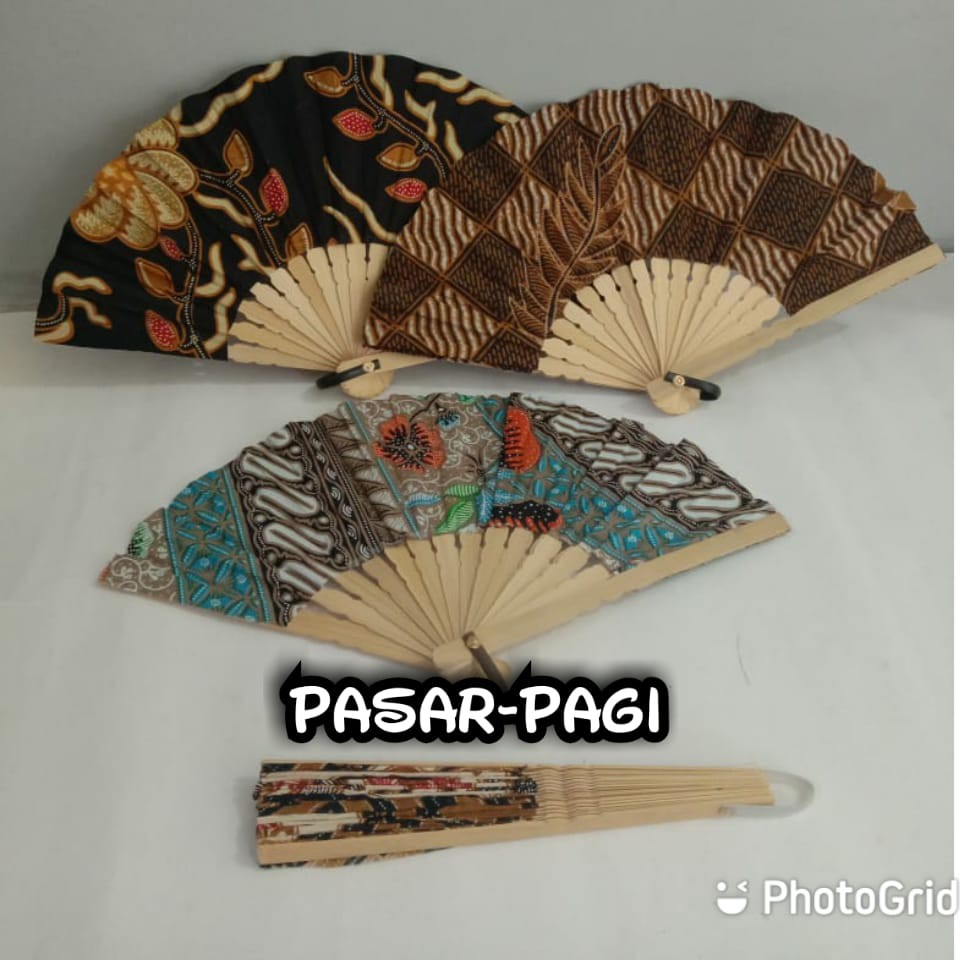 Kipas batik jumbo souvenir pernikahan isi 50 pcs