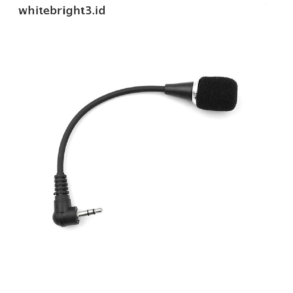 (whitebright3.id) Mikrofon Speaker Flexible Mini Dengan Jack 3.5mm Untuk PC / Laptop / Notebook