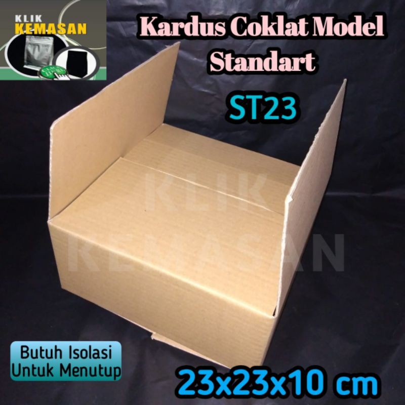 

KARDUS ST-23 COKLAT 23x23x10cm DUS KARTON BOX KOTAK PACKING CORRUGATED