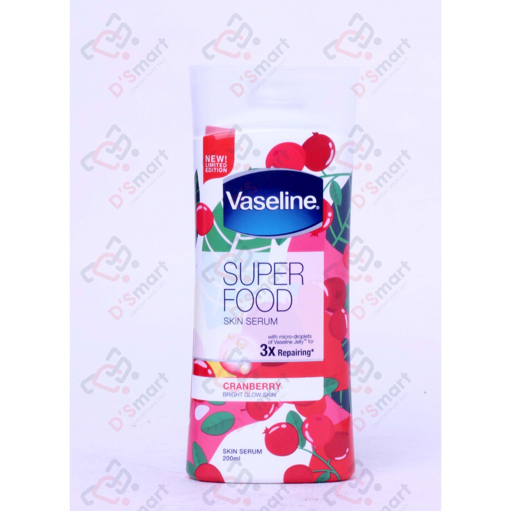 Vaseline Superfood Skin Serum Cranberry Body Lotion 200ml