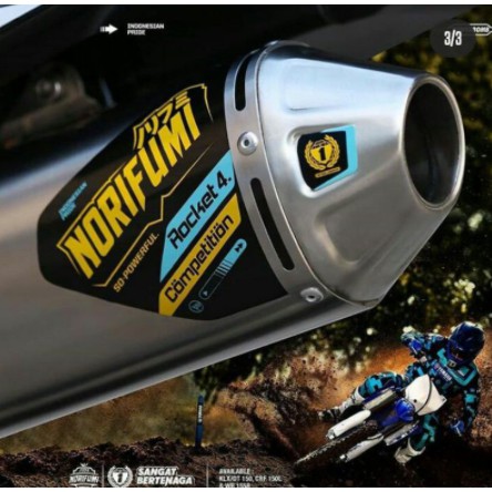 KNALPOT NORIFUMI ORIGINAL ROCKET 4 KLX 150 KOMPETISI