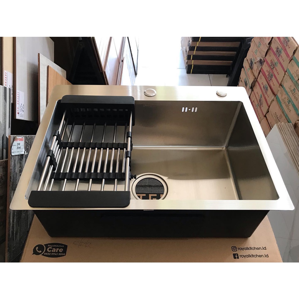 washtafel/tempat cuci piring - 1 tabung+jaring - Royal - contempo uno