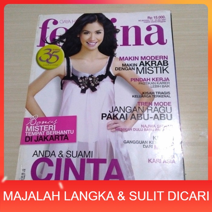 Majalah FEMINA No.28 Jul 2007 MARSHA TIMOTHY Langka