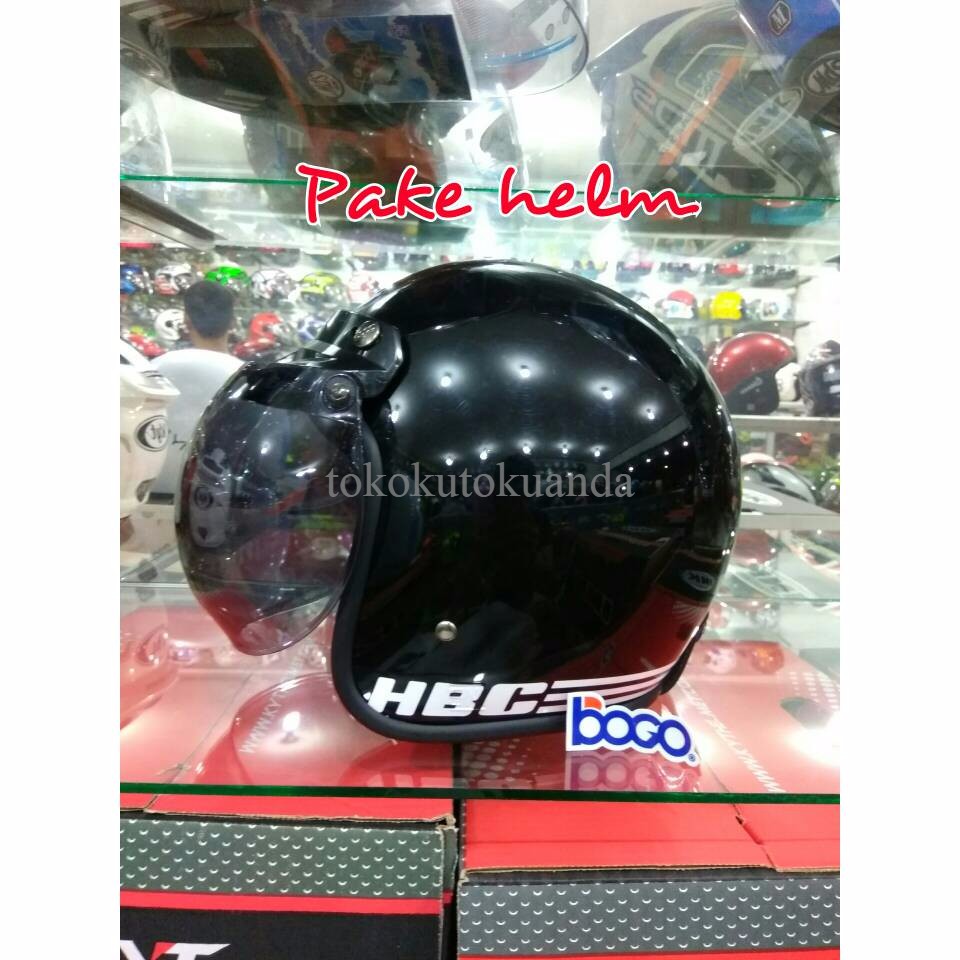 HELM BOGO HELM RETRO HBC BLACK METALLIC