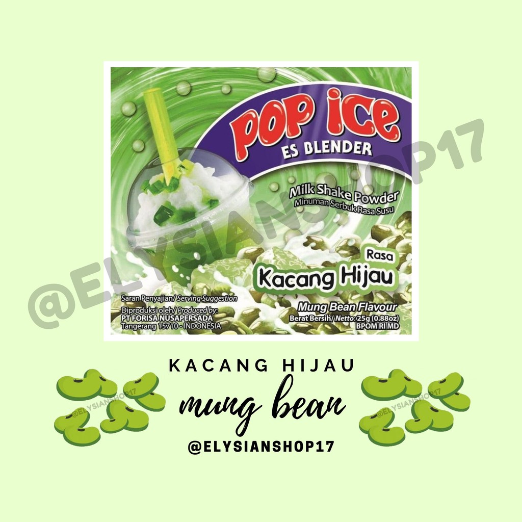 

Pop Ice Kacang Hijau / Mung Bean 1 Sachet