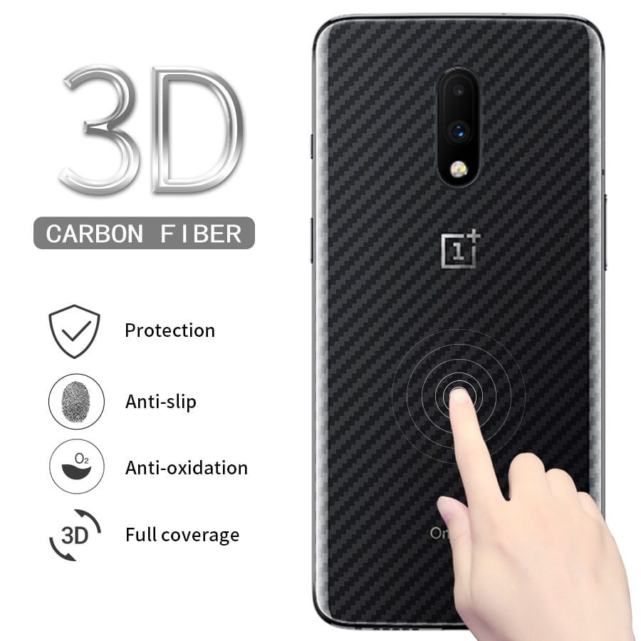 Oneplus 7 / One Plus 7 Pro Skin Carbon Garskin Anti Gores Belakang