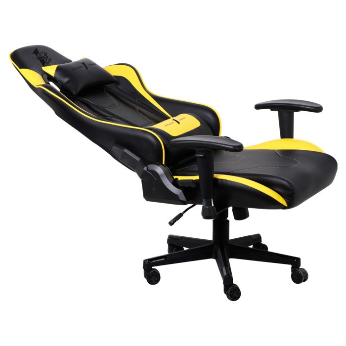 1STPLAYER GAMING CHAIR FK2 - BLACK YELLOW - Comfort - All Steel Skeleton - High Density Molded Foam