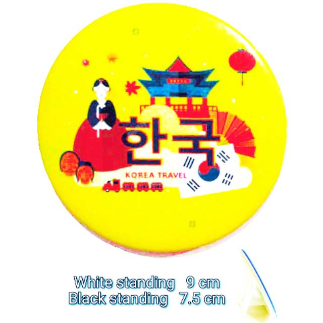 Pajangan bundar korea pajangan piring korea 9cm korean souvenir plastic premium souvenir korea