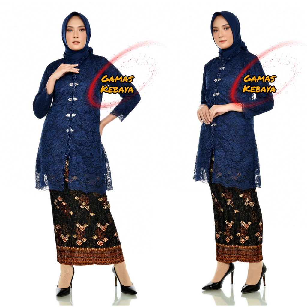 Setelan Kebaya Kancing Depan Payet – Among - Kebaya Pesta - Kebaya Busui – Tunik Brokat Sanghay – Tunik Knacing Depan – Kebaya Ibu – Kebaya Kondangan – Kebaya Modern