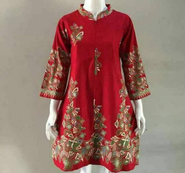 Batik Tunik / Terbaru / Batik Wanita Terkini/ Hrb026 Yelbor Navbor / Katun Halus / Adem