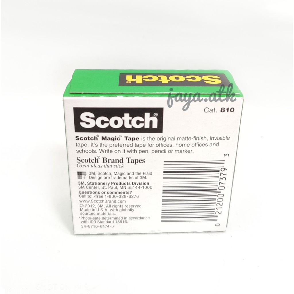 SOLASI MAGIC TAPE SCOTCH 810 BISA DITULIS INVISIBLE TAPE 24 MM X 36 Y REFILL ISI ULANG