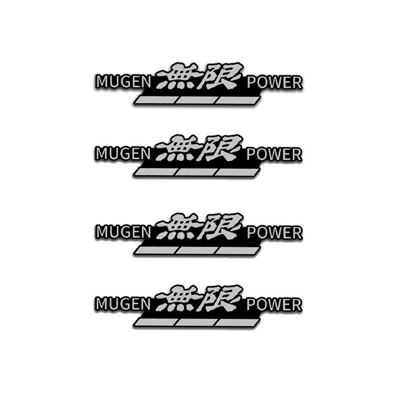 4 / 8pcs Stiker logo Mugen Honda Tipe R Bahan Alloy Untuk Mobil