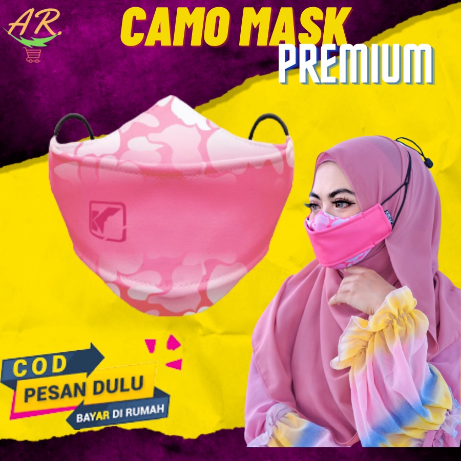 masker kain evo vio99 alkindo kn95 duckbill polos kiral softies hijab scuba skuba dewasa cewek cowok