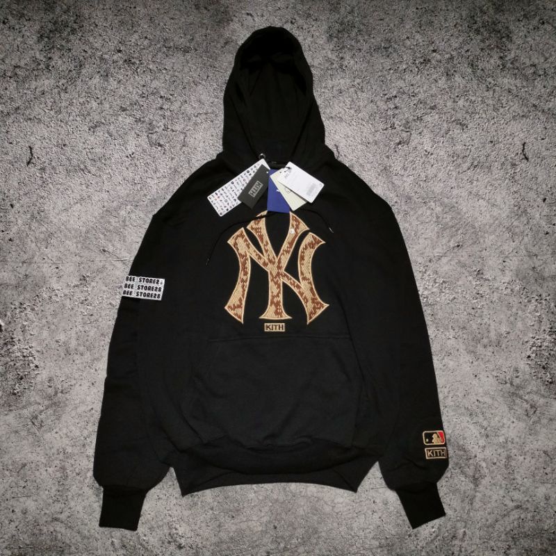SWEATER HOODIE NY MBL YANKEES X KITH FULL BORDIR AUTHENTIC PREMIUM