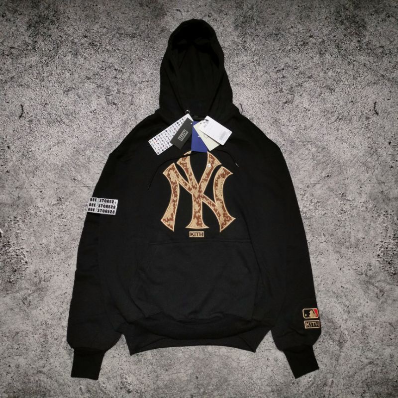 SWEATER HOODIE NY MBL YANKEES X KITH FULL BORDIR AUTHENTIC PREMIUM