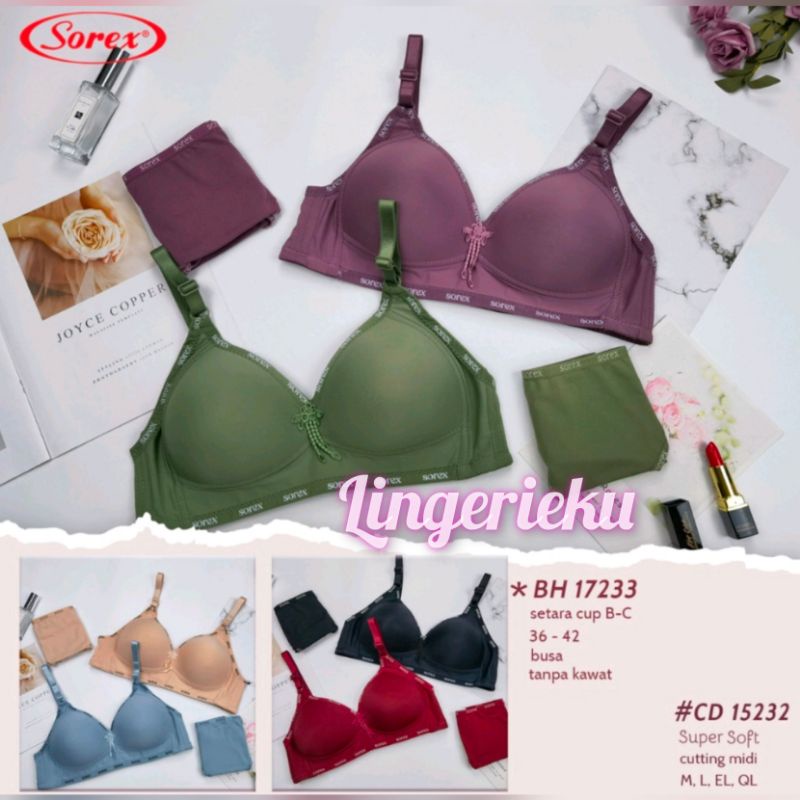 Sorex 17233 BH Bra Busa Wanita Tanpa Kawat Kait 3 Setara Cup C