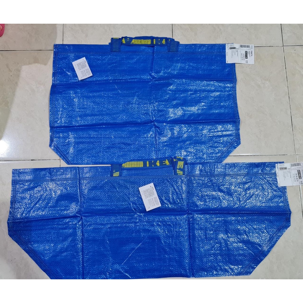 Tas Belanja Serbaguna Tas Laundry Kantong Belanja Go Green biru