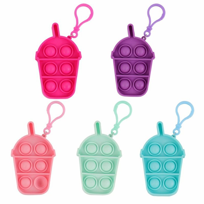 pop it mini boba bubble tea mainan gantungan kunci pop its murah