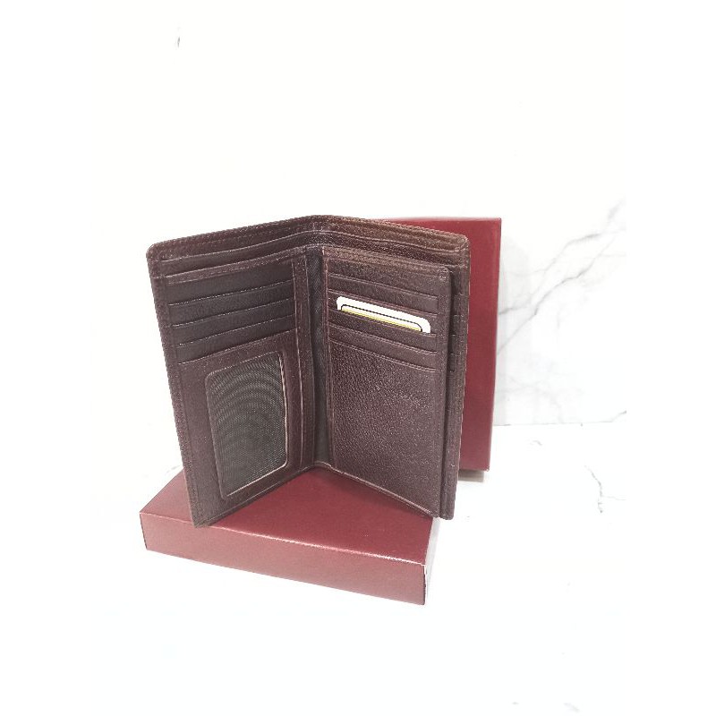 Dompet kulit tanggung pria wanita.dompet lipat asli kulit