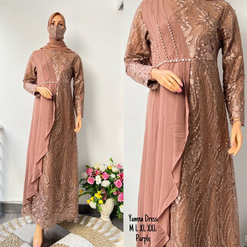 GAMIS TILE YUMNA PREMIUM / GAMIS TILE / GAMIS / GAMIS TILE TERBARU / GAMIS KONDANGAN / GAMIS PESTA / KEBAYA / GAMIS BRUKAT / GAMIS WISUDA / GAMIS WISUDA / GAMIS PENGANTIN