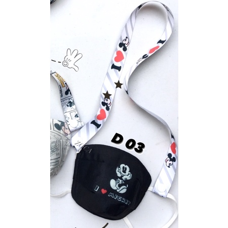 PAKET MASKER + LANYARD 1 SET seri D (size anak &amp; dewasa )