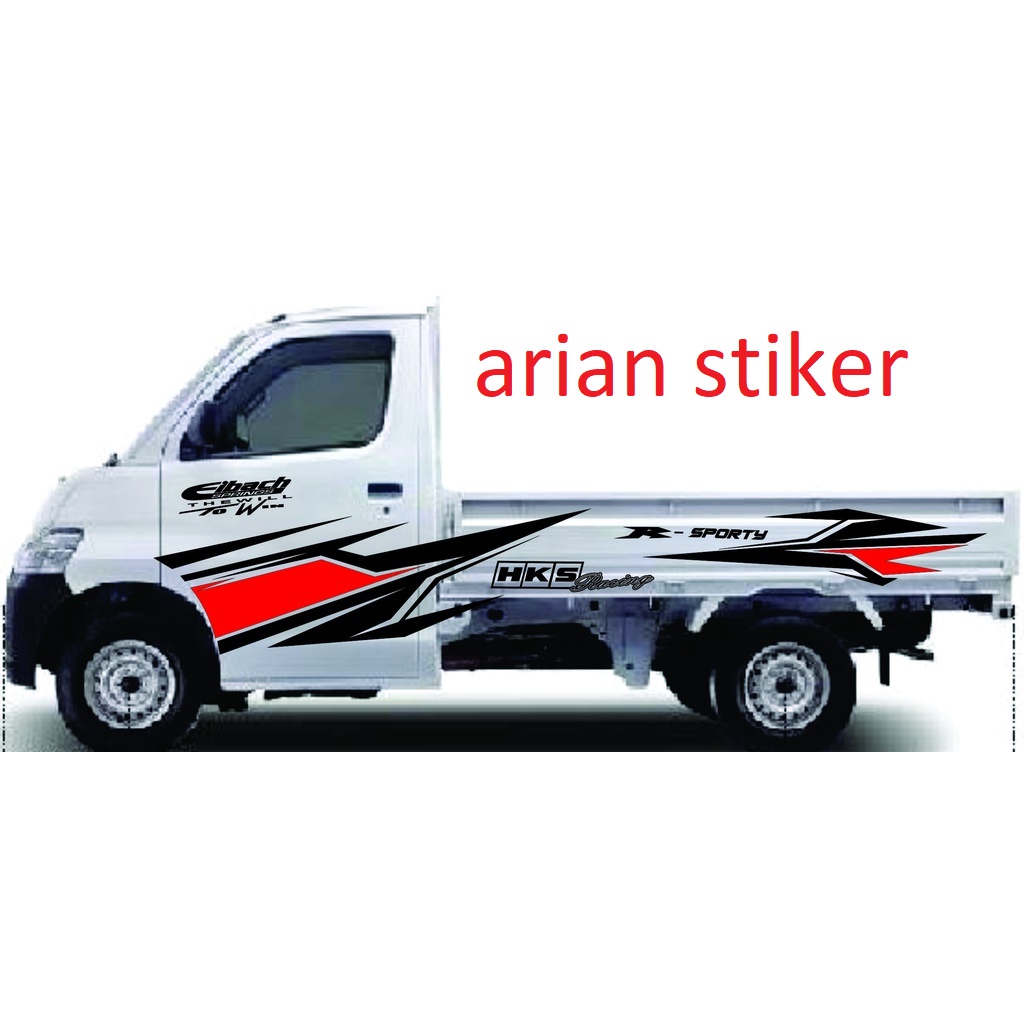 Stiker Mobil Pick Up Stiker Cutting Body R-Sporty Stiker Mobil Pick Up Grandmsx Apv Mega Carry dll
