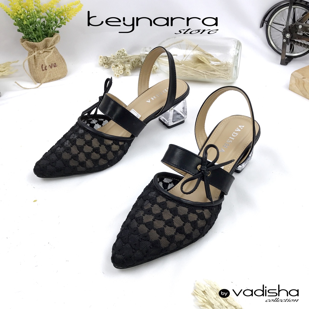 keynarra Best Quality Heels Pump Whit 5 Cm kaca vanilaa PH-07