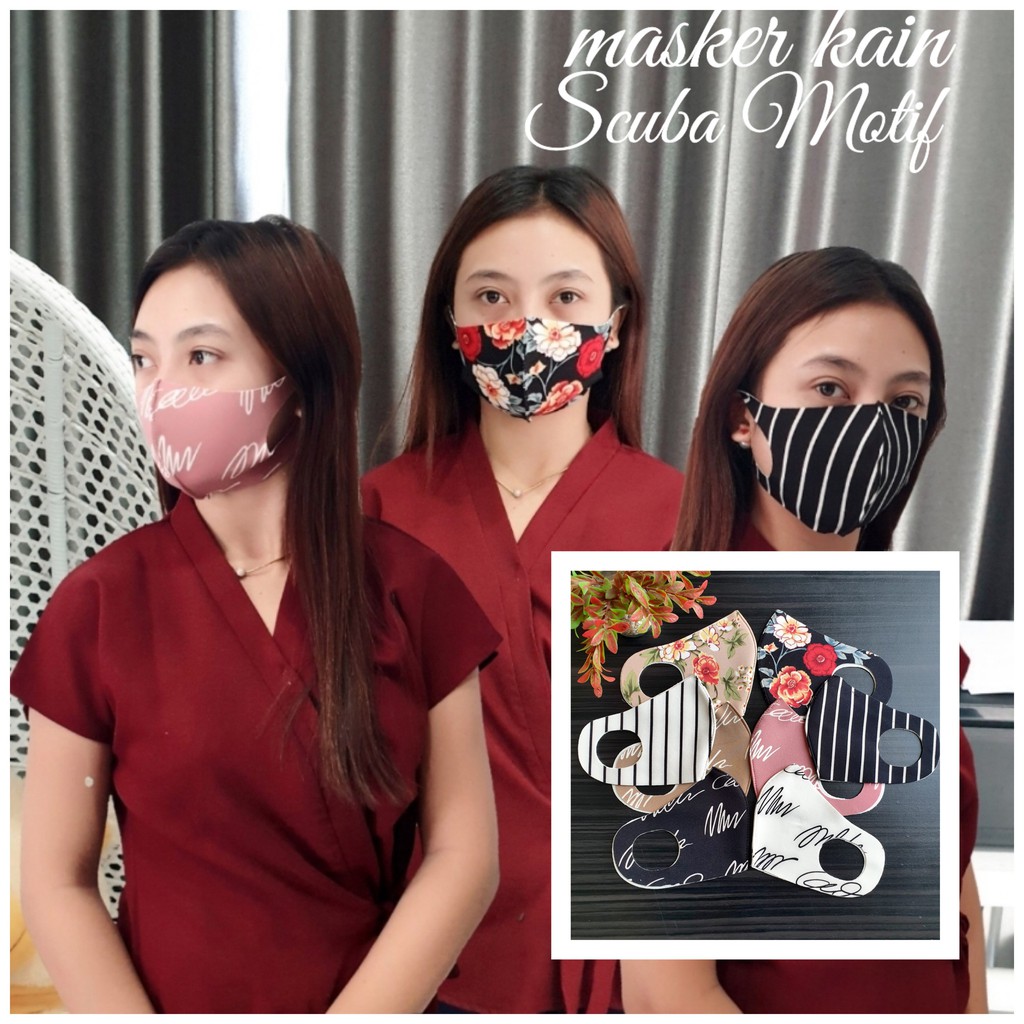 MASKER SCUBA MOTIF TEBAL GRAMASI 300 (READY STOCK) / MASKER CORONA MASKER DEBU MASKER MOTOR