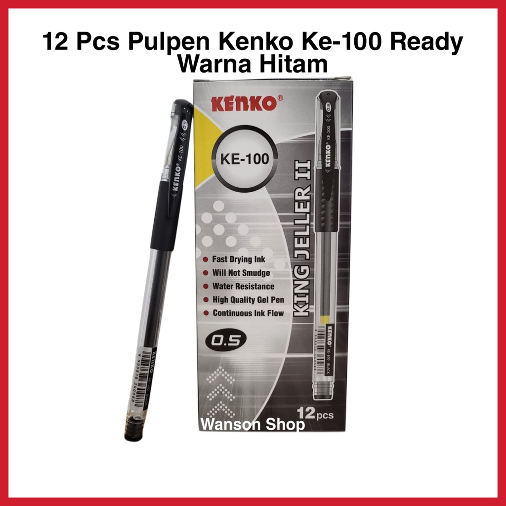 

PULPEN PEN GEL KING JELLER II KENKO KE 100 GROSIR (12 PCS)