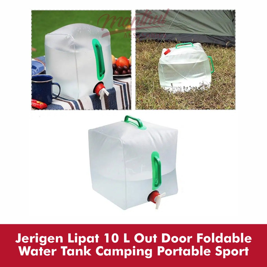 Jerigen Lipat 10 L Out Door Foldable Water Tank Camping Portable Sport