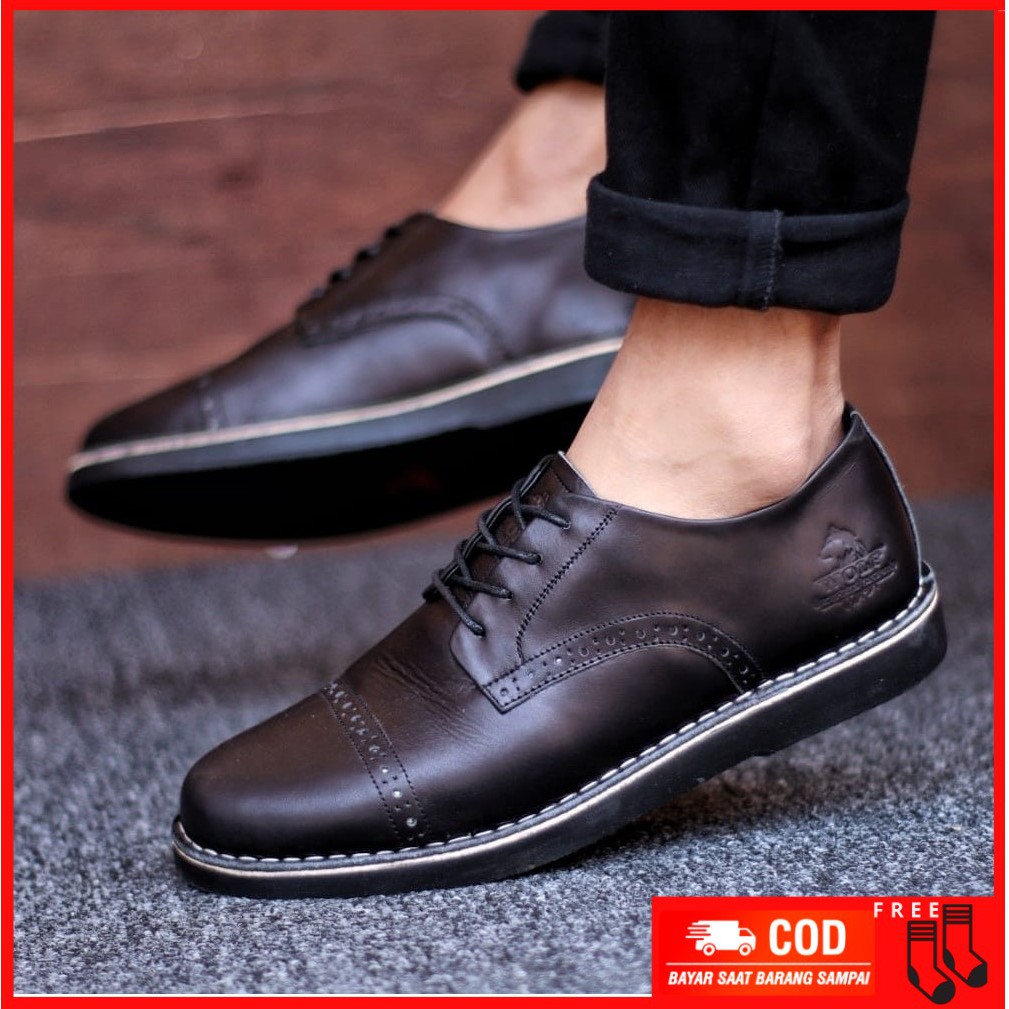 MOLK Sepatu Formal Pria Pantofel Kulit Asli Original Oxford Kerja Pesta Casual