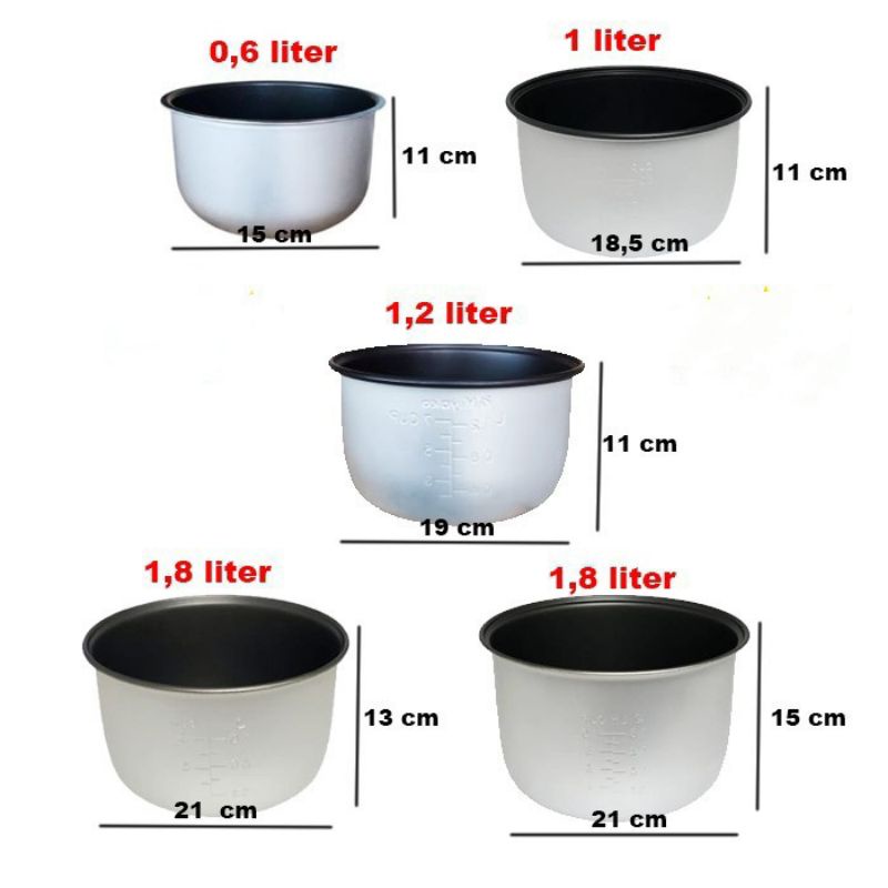 PANCI RICE COOKER / MAGICOM 1,2 LITER, PANCI RICE COKER 1,8LITER TINGGI &amp;  RENDAH UNIVERSAL PQNCI TEFLIN MAGIC COM