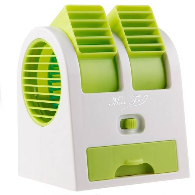 AC Duduk Mini Portable Double Cooler Fan Kipas Angin Aroma Terapi