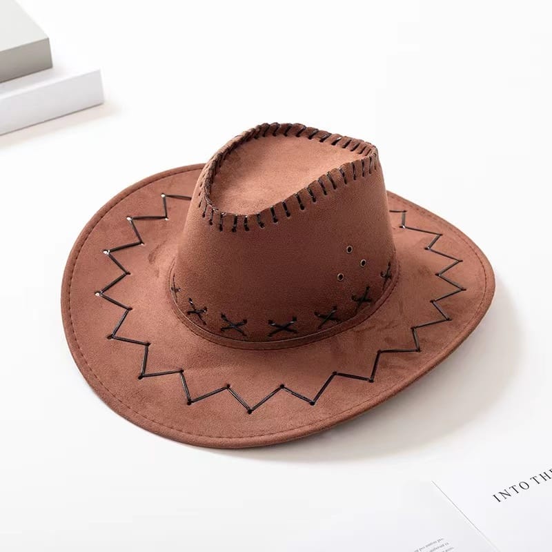 Topi Koboy / Topi Cowboy Amerika Laken Dewasa - Topi Koboy Korean Import bisa bayar di tempat