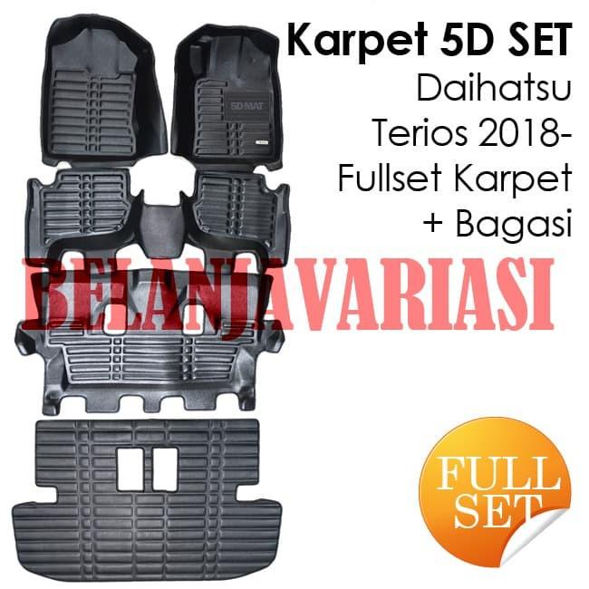 Carseat Fullset Karpet 5D Daihatsu Terios 2018- + Bagasi